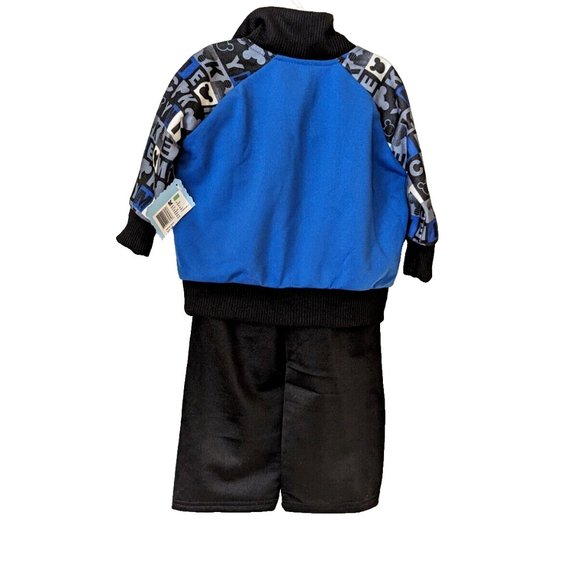 Disney Mickey Mouse 2-PC Outfit Blue Raglan Jacket & Pant Sweatshirt 12 … - Picture 5 of 8